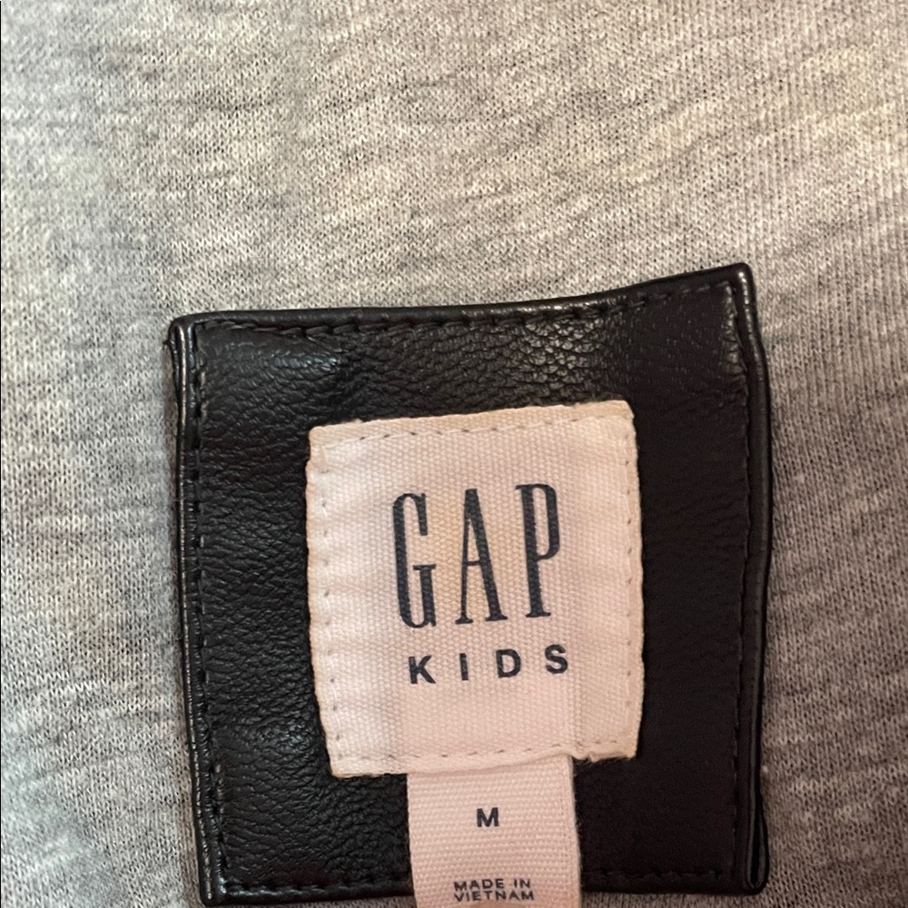 GAP kids Girls Black Leather Moto Jacket adorable!!!!! Medium - Picture 2 of 3